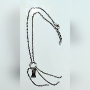 Harley Davidson Silver Tone Necklace Racing "One Skull" 2013 Bikercore Motorcycl